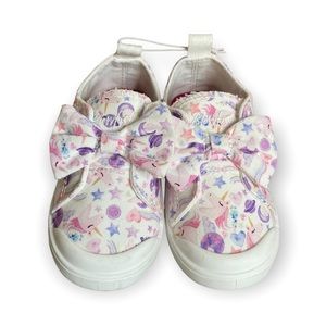 Blowfish Malibu 7 Unicorn Stars Space Rainbow Bow Flat Slip On Shoe Toddler Girl